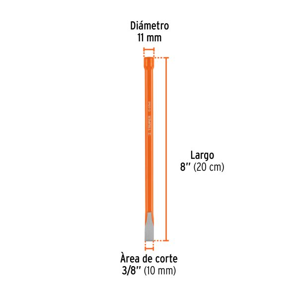 12109 - Cincel de corte frío de 3/8 X 8', Truper