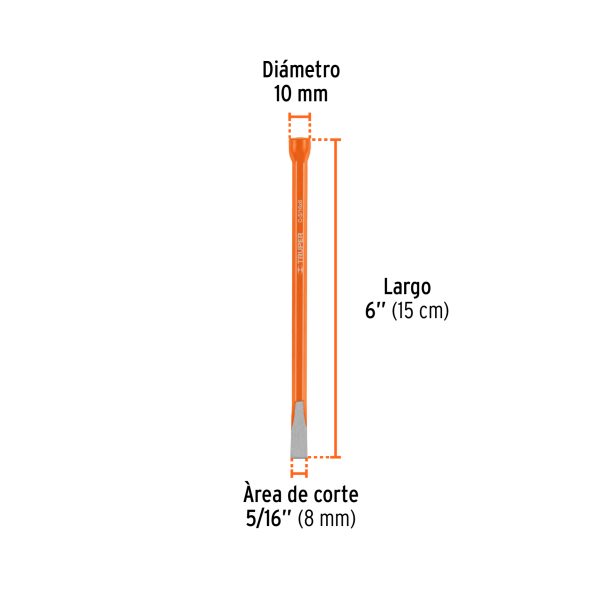 12103 - Cincel de corte frío de 5/16 X 6', Truper
