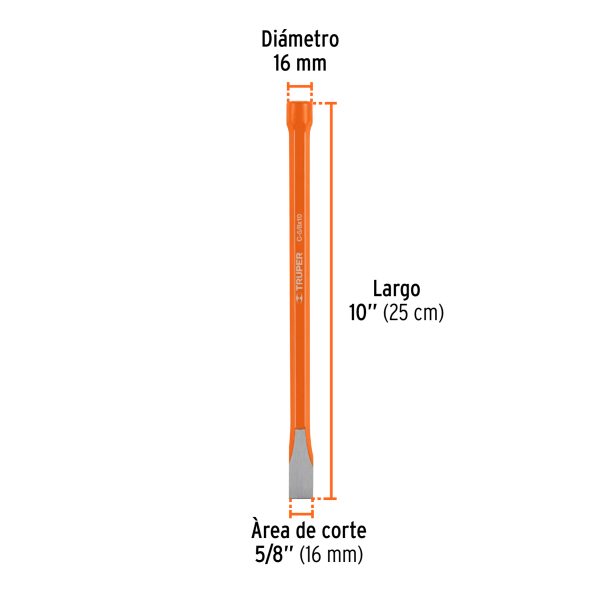 12133 - Cincel de corte frío de 5/8 X 10', Truper
