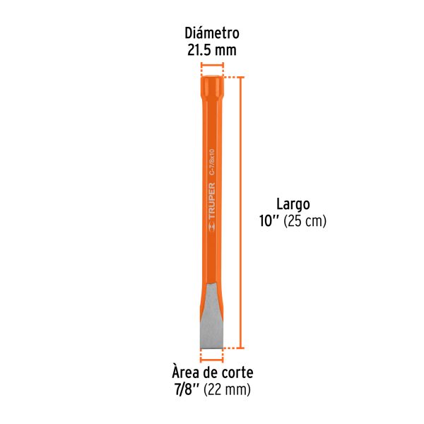 12154 - Cincel de corte frío de 7/8 X 10', Truper