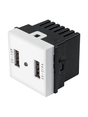 C2USB-TB.jpg 29051 - Toma con 2 puertos USB de 1.5 módulos, línea Toledo, Basic