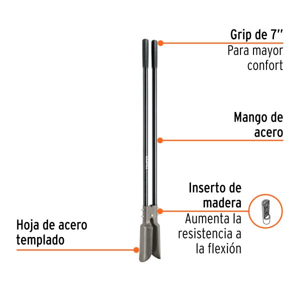 11131 - Cavador mangos de acero 45', Truper