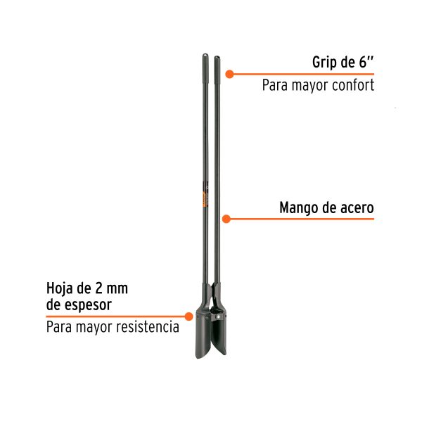 11981 - Cavador mangos de acero 47', Truper Expert