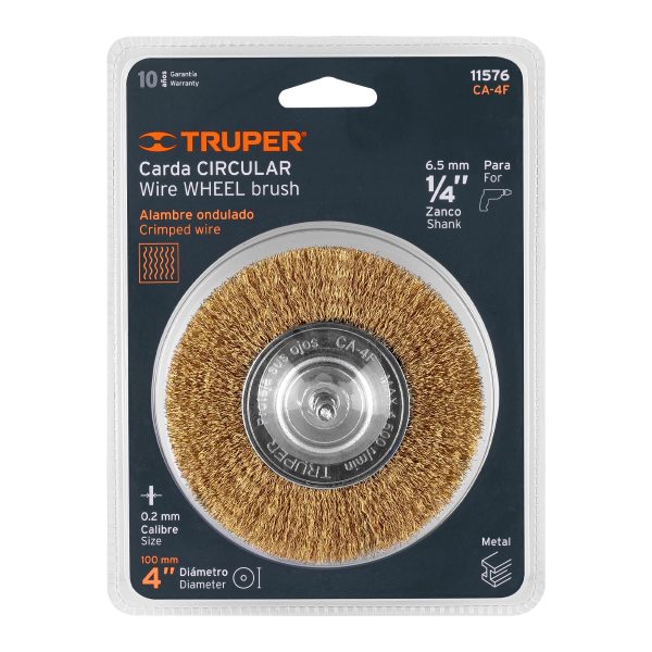 11576 - Carda circular 4' alambre fino para taladro, Truper