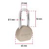 43339 - Candado redondo, 65mm, gancho largo, llave tetra, blister
