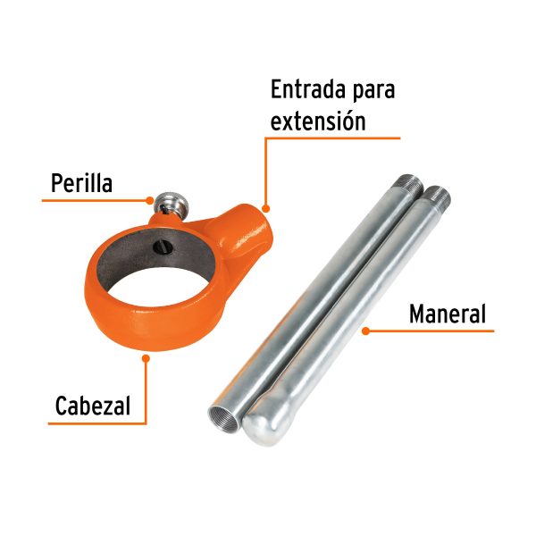 14339 - Cabezal para dados T-852X, con maneral, Truper Expert