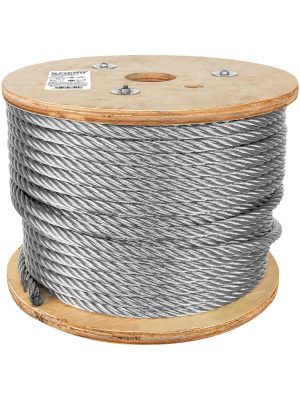 48819 - Metro de cable flexible 1/2' de acero 7x19 hilos, 75 m