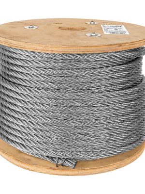 48815 - Metro de cable rígido 1/2' de acero 7x7 hilos, 75 m, Fiero