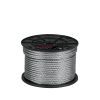 44213 - Metro de cable flexible 1/4' de acero 7x19 hilos, 75 m