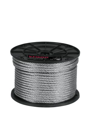 44213 - Metro de cable flexible 1/4' de acero 7x19 hilos, 75 m