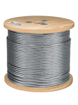 48803 - Metro de cable flexible 1/4' de acero 7x19 hilos, 300 m