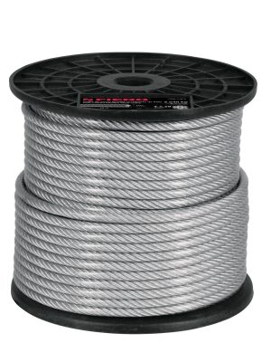 44224 - Metro cable flexible 1/4' acero 7x19 recubierto PVC, 75 m