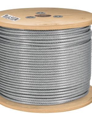 48812 - Metro cable flexible 1/4' acero 7x19 recubierto PVC, 300 m