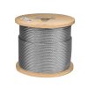 48799 - Metro de cable rígido 1/4' de acero 7x7 hilos, 300 m, Fiero