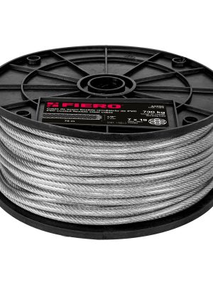 44225 - Metro cable flexible 1/8' acero 7x19 recubierto PVC, 75 m