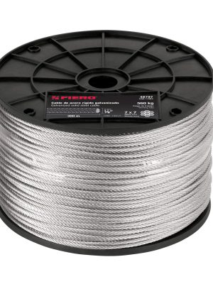 CAB-1-8R3.jpg 48797 - Metro de cable rígido 1/8' de acero 7x7 hilos, 300 m, Fiero