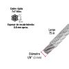 44219 - Metro de cable rígido 1/8' acero 7x7 recubierto PVC, 75 m