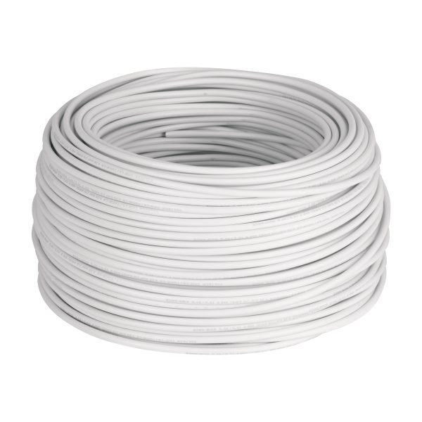 46055 - Rollo de 100 m de cable THHW-LS 10 AWG blanco, Volteck