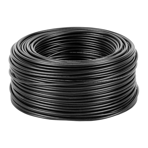46051 - Rollo de 100 m de cable THHW-LS 10 AWG negro, Volteck