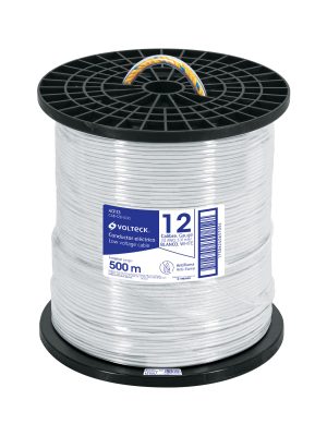 CAB-12B-500.jpg 40113 - Metro de cable THHW-LS 12 AWG blanco en carrete de 500 m