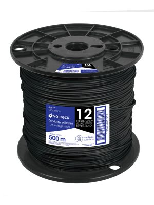 CAB-12N-500.jpg 40117 - Metro de cable THHW-LS 12 AWG negro en carrete de 500 m