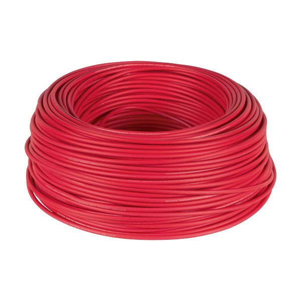 46060 - Rollo de 100 m de cable THHW-LS 12 AWG rojo, Volteck