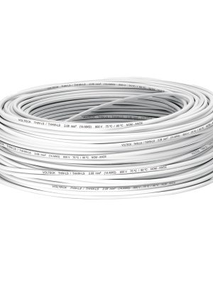 CAB-14B.jpg 46057 - Rollo de 100 m de cable THHW-LS 14 AWG blanco, Volteck