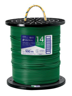 CAB-14V-500.jpg 40120 - Metro de cable THHW-LS 14 AWG verde en carrete de 500 m