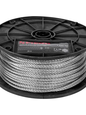 44212 - Metro de cable flexible 3/16' de acero 7x19 hilos, 75 m