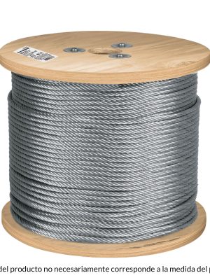48802 - Metro de cable flexible 3/16' de acero 7x19 hilos, 300 m