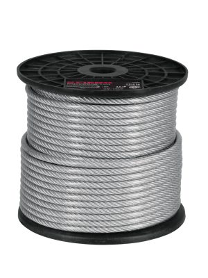 44223 - Metro cable flexible 3/16' acero 7x19 recubierto PVC, 75 m