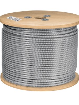 48811 - Metro cable flexible 3/16' acero 7x19 recubierto PVC, 300 m