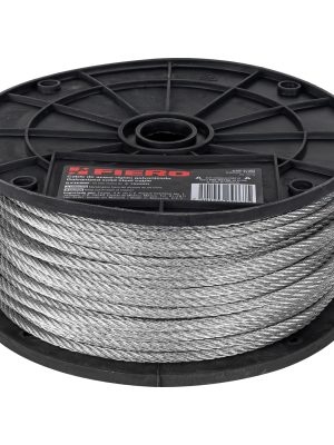 44206 - Metro de cable rígido 3/16' de acero 7x7 hilos, 75 m, Fiero