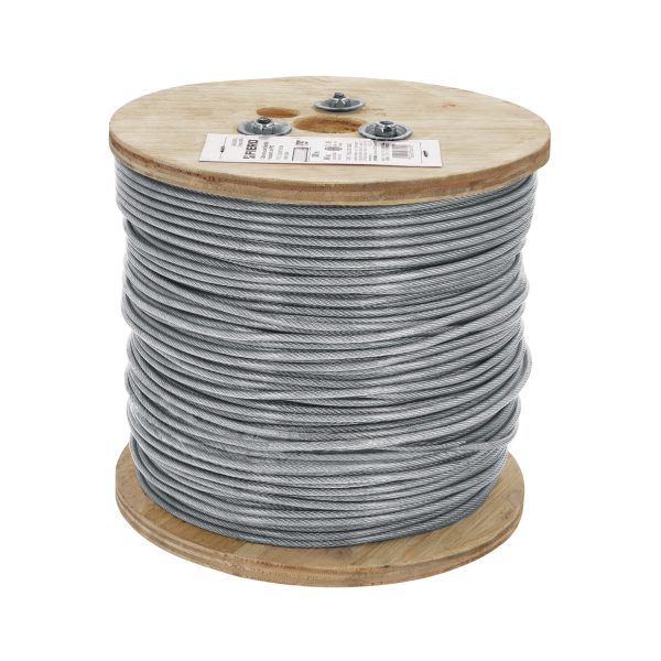 48809 - Metro cable flexible 3/32' acero 7x19 recubierto PVC, 300 m