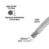 48809 - Metro cable flexible 3/32' acero 7x19 recubierto PVC, 300 m