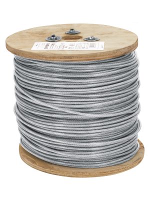 48805 - Metro de cable rígido 3/32' acero 7x7 recubierto PVC, 300 m