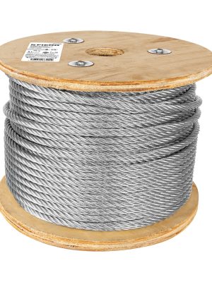 48817 - Metro de cable flexible 3/8' de acero 7x19 hilos, 75 m