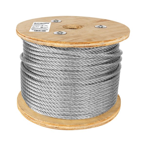 48817 - Metro de cable flexible 3/8' de acero 7x19 hilos, 75 m