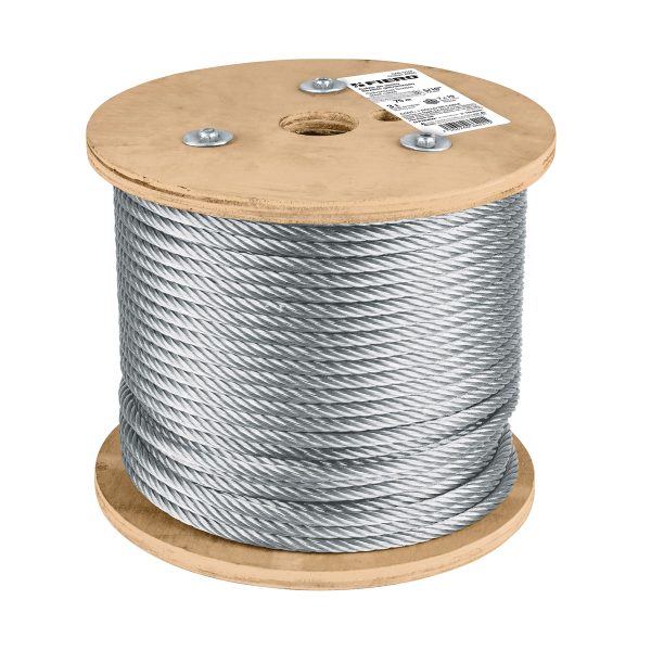 48816 - Metro de cable flexible 5/16' de acero 7x19 hilos, 75 m