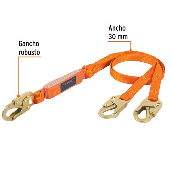17041 - Línea de vida con absorbedor de impacto, doble brazo, ANSI