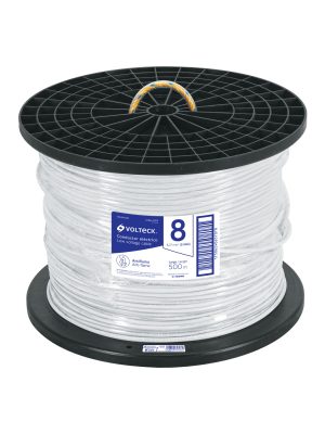 CAB-8B-500.jpg 40115 - Metro de cable THHW-LS 8 AWG blanco en carrete de 500 m