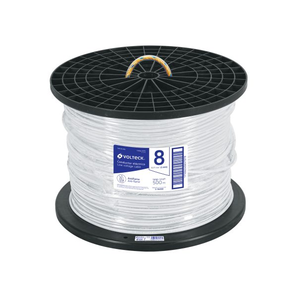 40115 - Metro de cable THHW-LS 8 AWG blanco en carrete de 500 m