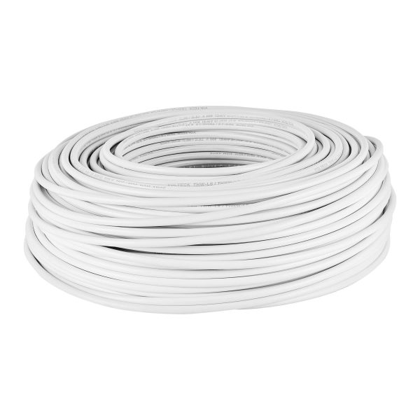 46054 - Rollo de 100 m de cable THHW-LS 8 AWG blanco, Volteck
