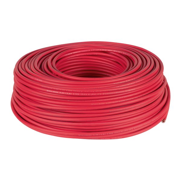 46058 - Rollo de 100 m de cable THHW-LS 8 AWG rojo, Volteck