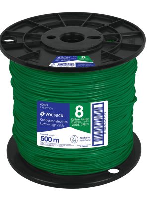 CAB-8V-500.jpg 40123 - Metro de cable THHW-LS 8 AWG verde en carrete de 500 m