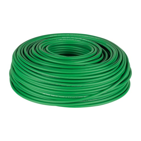 46062 - Rollo de 100 m de cable THHW-LS 8 AWG verde, Volteck