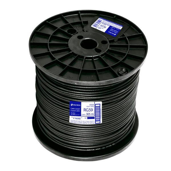 45028 - Metro de cable coaxial RG59 en carrete de 305 m, Volteck