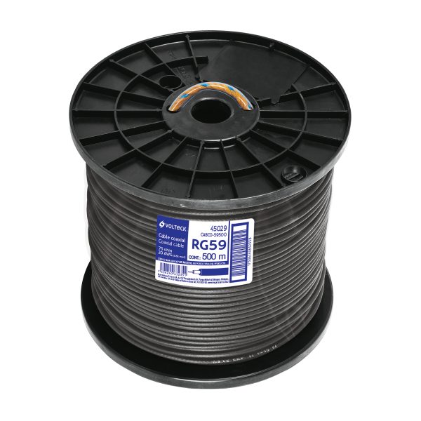 45029 - Metro de cable coaxial RG59 en carrete de 500 m, Volteck