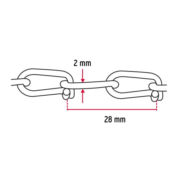 44190 - Metro de cadena tipo Víctor de 2.0 mm en carrete de 30 m