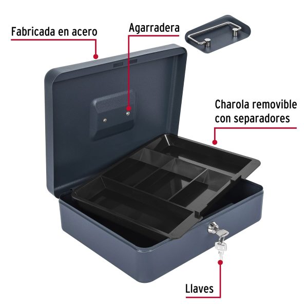 43076 - Caja para dinero, 30 cm, HERMEX